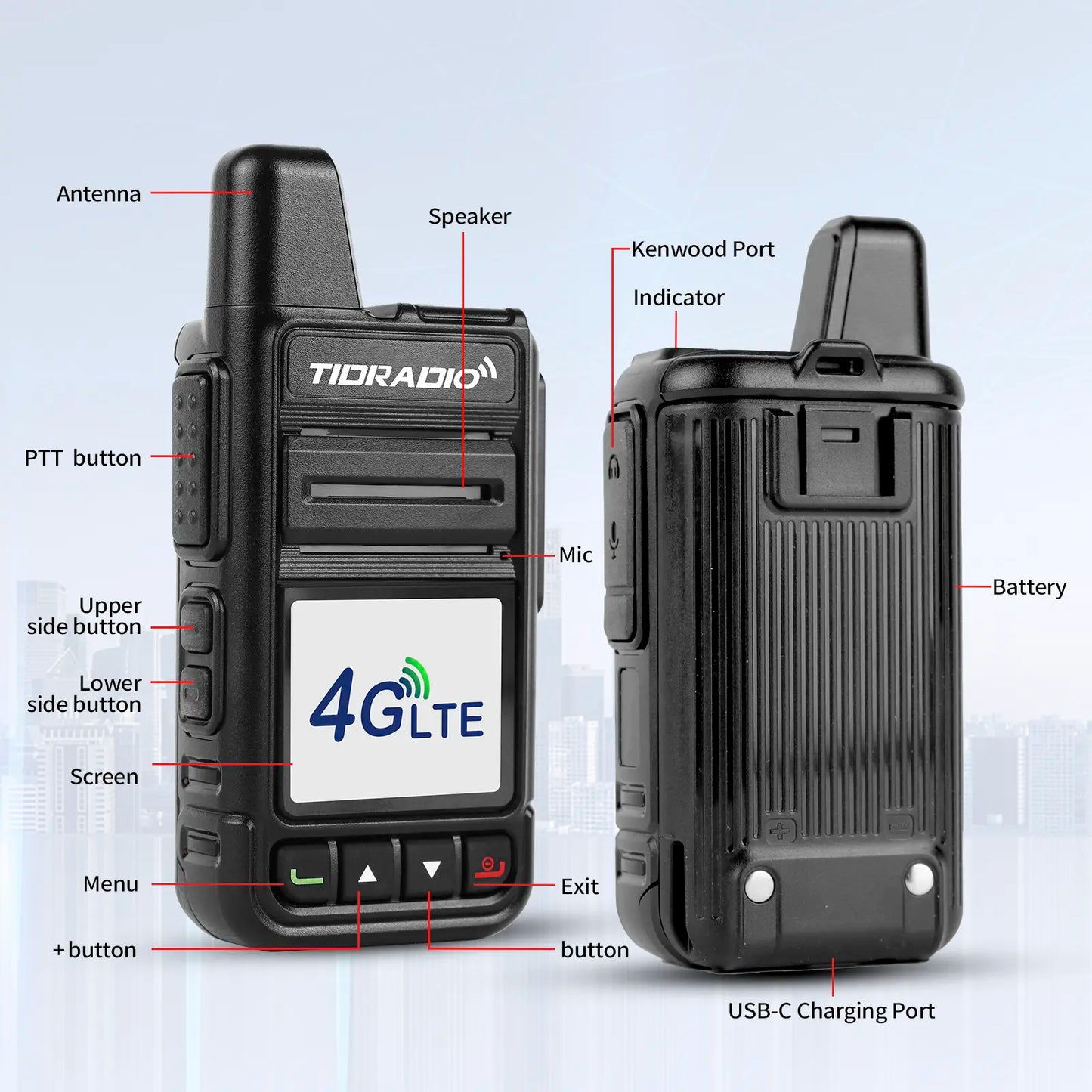 TIDRADIO TD-M15 4G POC Radio 5000KM Range