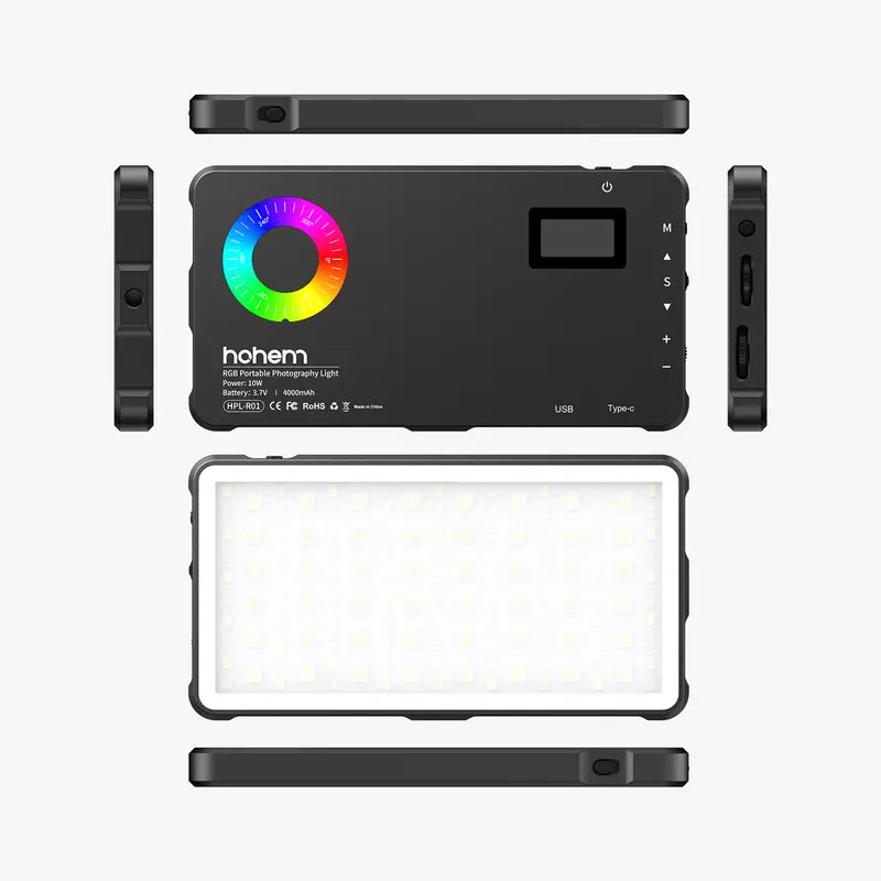 Hohem RGB LED Light w/ Powerbank, 24 Effects, Rechargeable