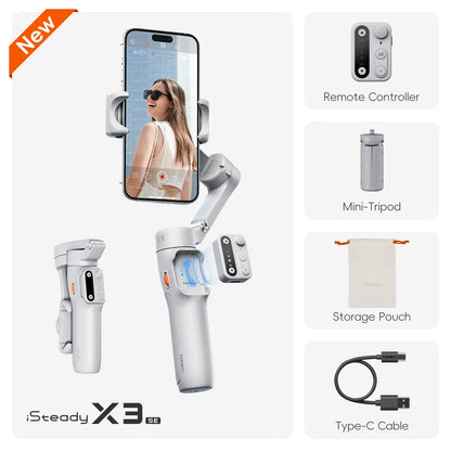 Hohem iSteady X3 SE Foldable 3-Axis Phone Gimbal w/ Remote