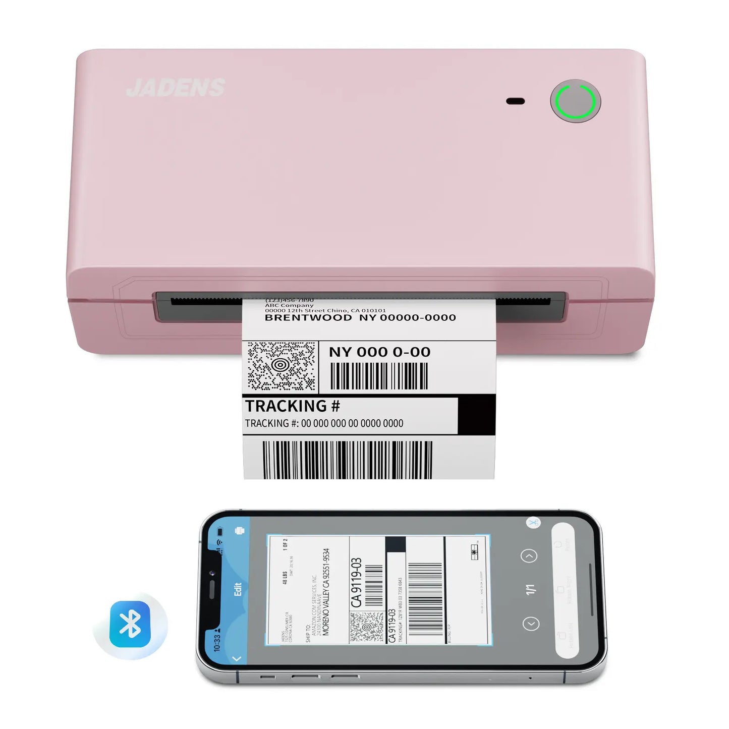 JADENS Bluetooth Thermal Label Printer – iOS/Android/PC, Etsy/Ebay/Shopify