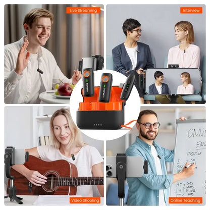 Hohem MIC-01 Wireless Lavalier Mic, DSP Noise Cancel, 20H Battery