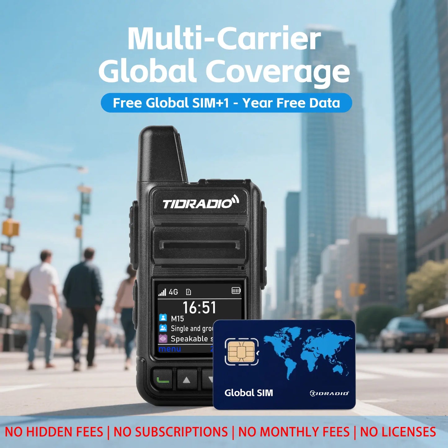 TIDRADIO TD-M15 4G POC Radio 5000KM Range