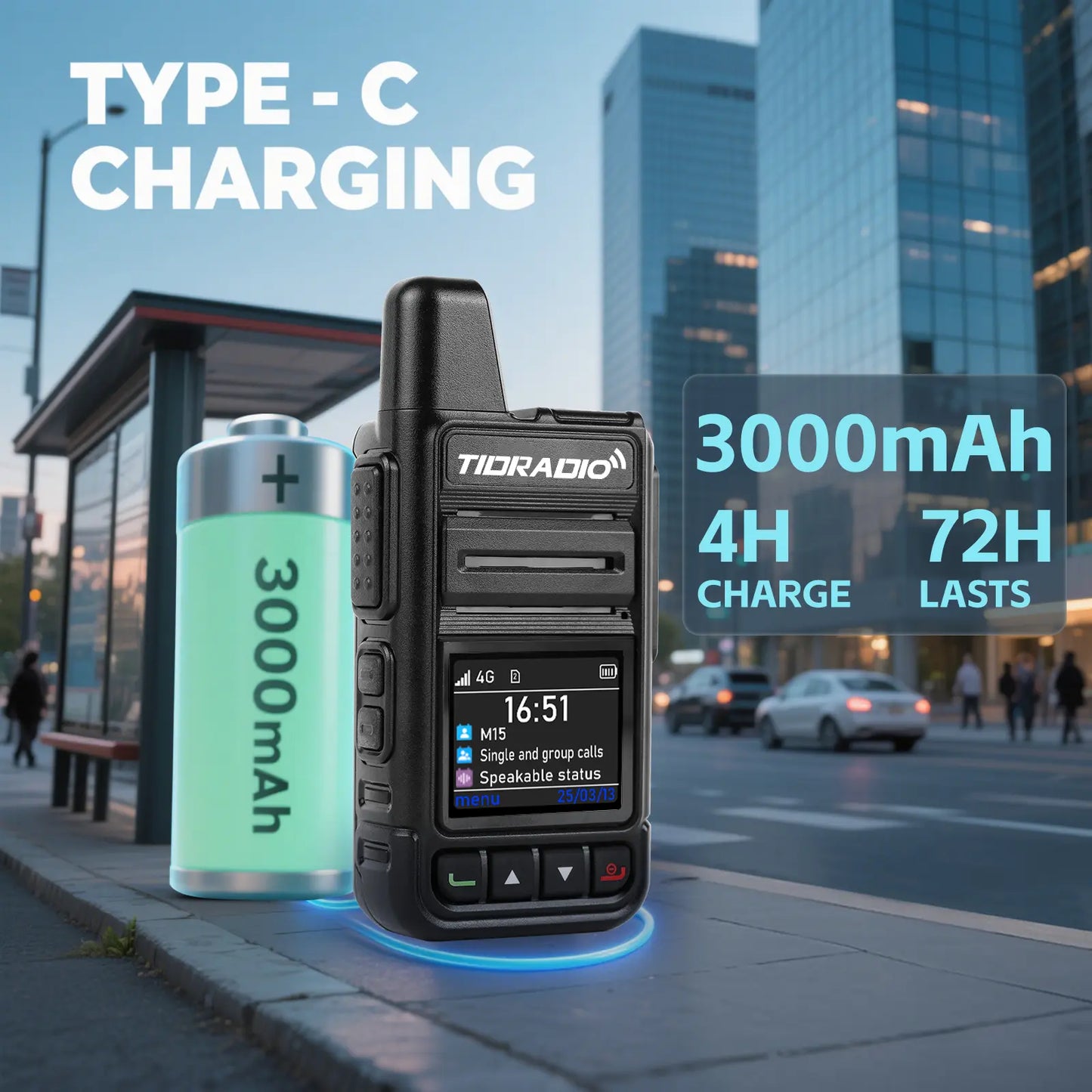 TIDRADIO TD-M15 4G POC Radio 5000KM Range