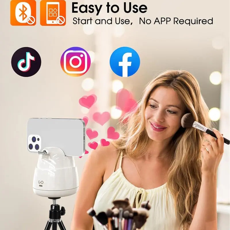 Hohem GO Auto Face Tracking Holder, 360° AI Tripod w/ Gesture Control
